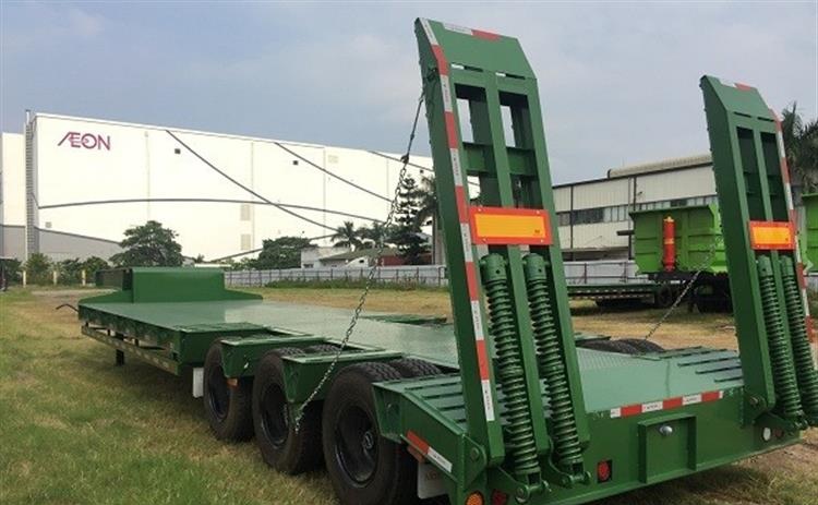 Xe phooc chở máy công trình 3 trục CIMC