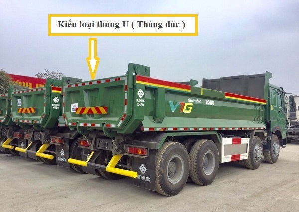 Xe tải ben howo 4 chân 380hp Cabin V7G