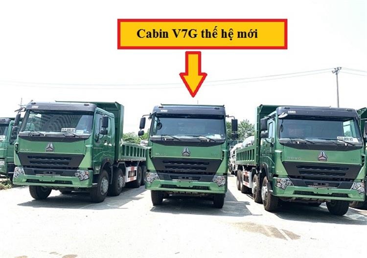 Xe tải ben howo 4 chân 380hp Cabin V7G