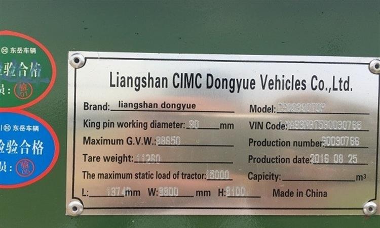 Xe phooc chở máy công trình 3 trục CIMC